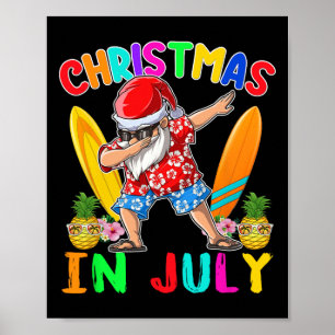 Dabbing Santa Weihnachten im Juli Jungen Männer Ha Poster