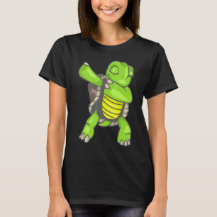 Dabbing-Schildkröte Cooles Meer Tier Fischliebhabe T-Shirt