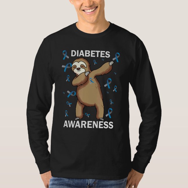 Dabbing Schläfrigkeit Diabetes Aufklärung Monat T1 T-Shirt (Vorderseite)