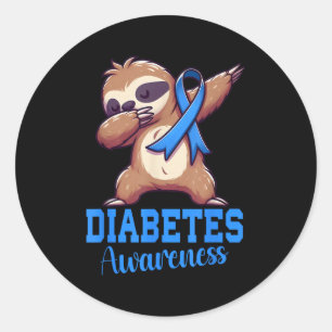 Dabbing Schläfrigkeit Diabetes Runder Aufkleber