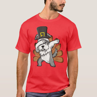 Dabbing Schnauzer Dog Owner Lover Türkei Funny Tha T-Shirt