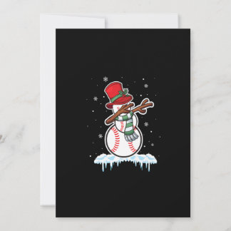 Dabbing Schneemann Baseball Ball Santa Weihnachten