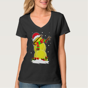 Dabbing Schneemann Tennisball Santa Weihnachten Py T-Shirt