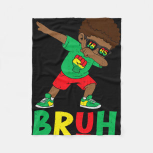 Dabbing Schwarze Jungen Juneteenth Bruh Freiheit 1 Fleecedecke