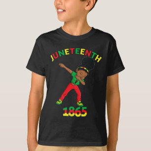 Dabbing Schwarze Prinzessin Juneteenth 1865 Braune T-Shirt