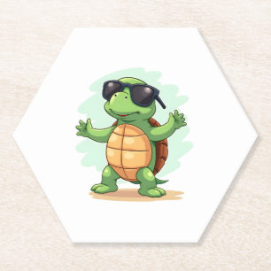 Dabbing Sea Turtle Animal Lover Rettete die Schild Untersetzer