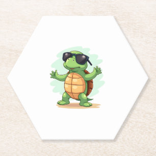 Dabbing Sea Turtle Animal Lover Rettete die Schild Untersetzer