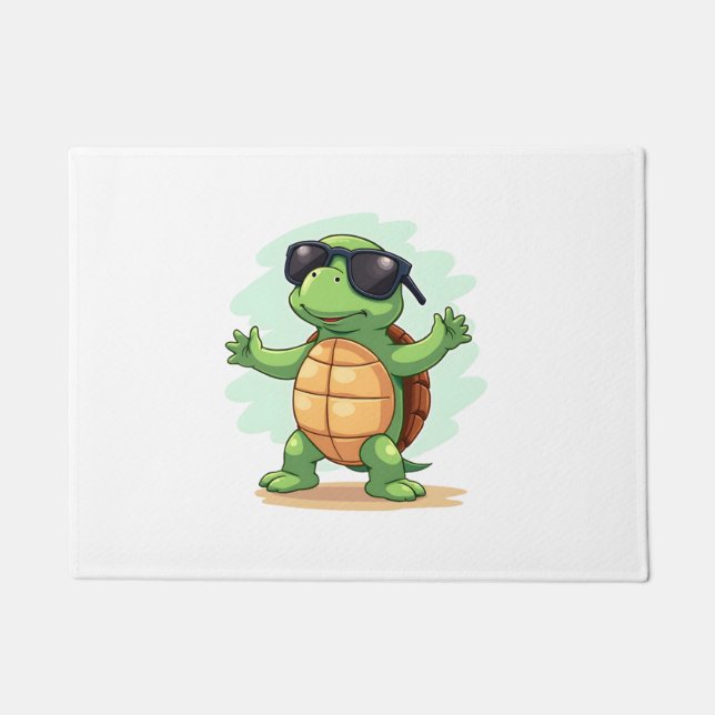 Dabbing Sea Turtle Animal Lover Save The Turtles T Fußmatte (Vorderseite)
