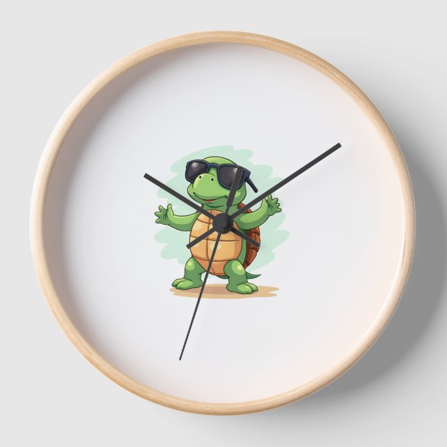 Dabbing Sea Turtle Animal Lover Save The Turtles T Uhr (Vorderseite)