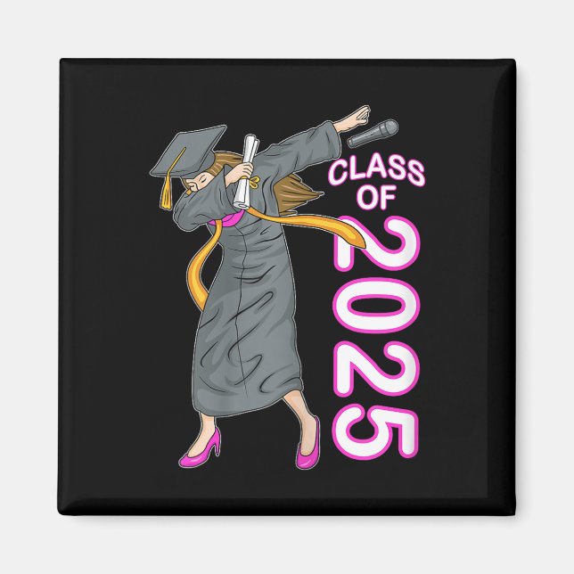Dabbing Senior CL of 2025 Uni-Abschluß Gift Magnet (Vorne)