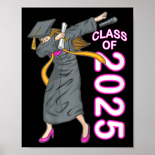 Dabbing Senior CL of 2025 Uni-Abschluß Gift Poster