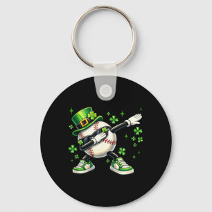 Dabbing Shamrock Baseball St. Patrick's Tag Kinder Schlüsselanhänger
