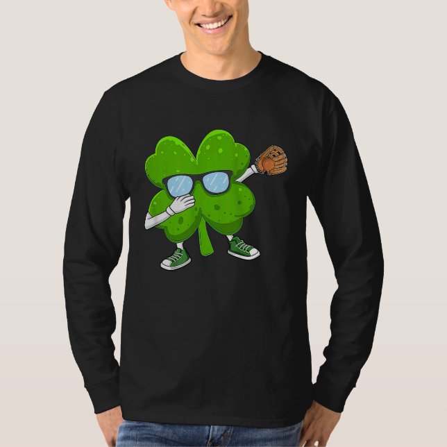Dabbing Shamrock cricket St Patricks Day Men Women T-Shirt (Vorderseite)
