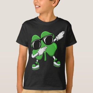 Dabbing Shamrock St. Patrick's Day Lustige Jungen T-Shirt