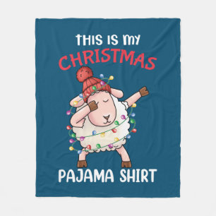 Dabbing Sheep This Is My Christmas Pajama Xmas Fleecedecke