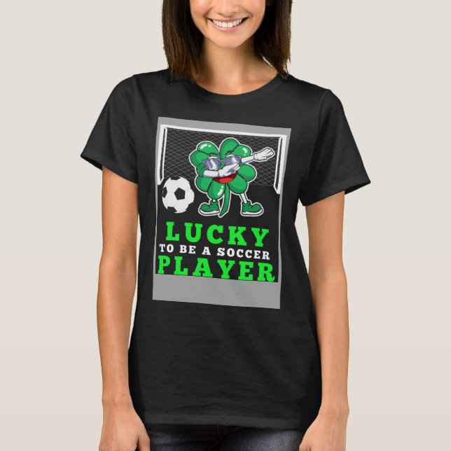 Dabbing Shenanigans Leprechaun Unicorn Soccer Play T-Shirt (Vorderseite)