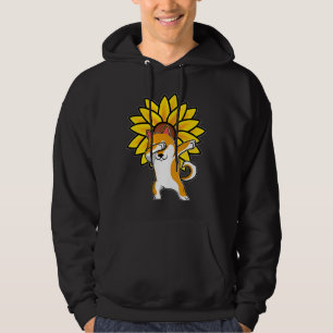 Dabbing Shiba Akita Inu Hund Sonnenblumen Autismus Hoodie