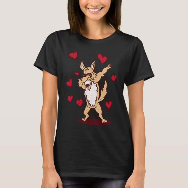 Dabbing Siberian Husky Heart Valentine's Day Dab D T-Shirt (Vorderseite)