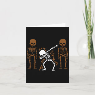 Dabbing Skeleton Dab Dance Halloween-Geschenk Karte