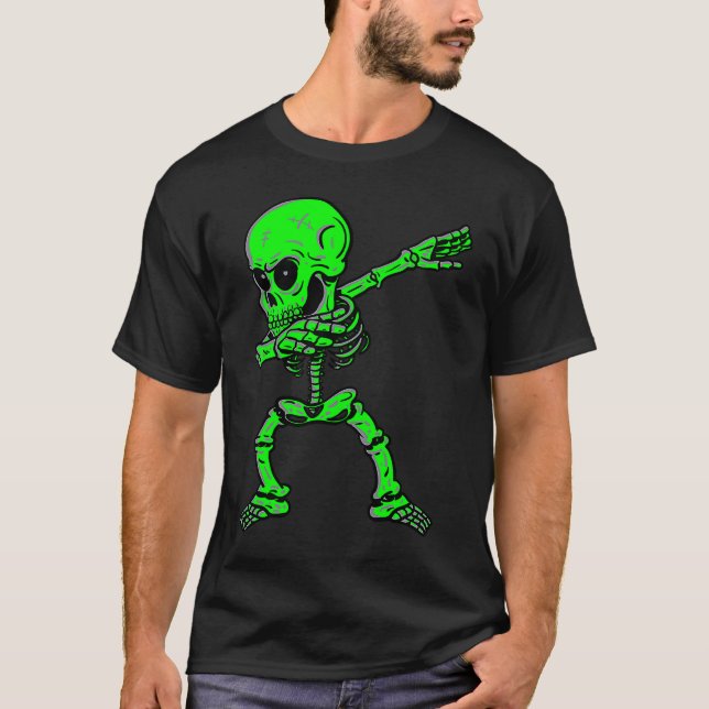 Dabbing Skeleton  Dab Dance Skeleton Costume Hallo T-Shirt (Vorderseite)