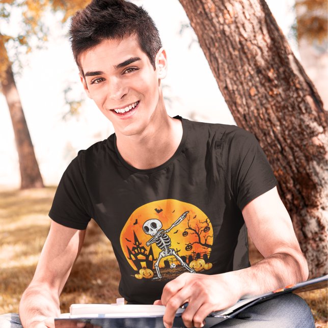 Dabbing Skeleton, Fun Halloween T-Shirt (Von Creator hochgeladen)