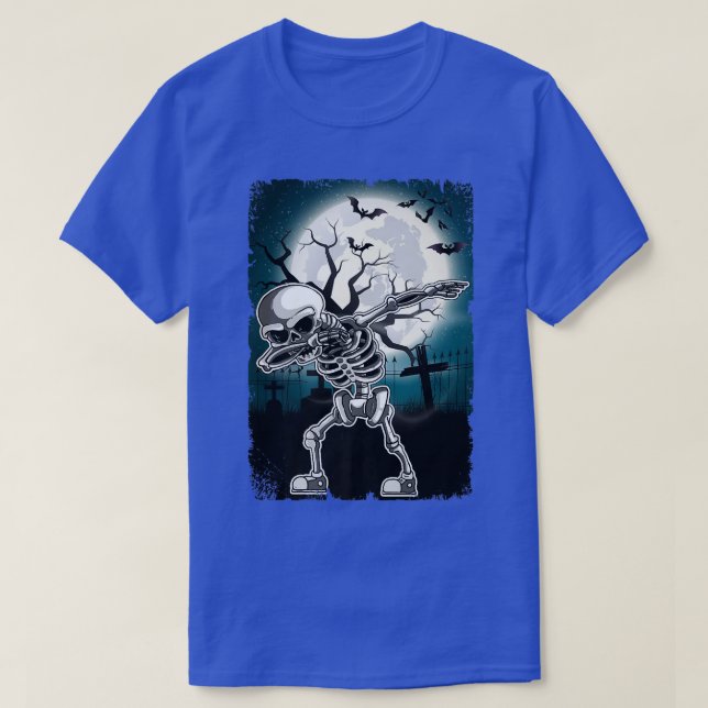 Dabbing Skeleton Halloween Kids Boys Cool  T-Shirt (Design vorne)