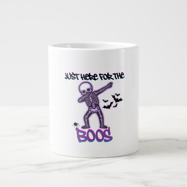 Dabbing Skeleton - Hier für Boos Jumbo-Tasse (Vorderseite)