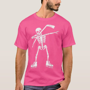 Dabbing Skeleton Hockey Dance Halloween  T-Shirt