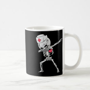 Dabbing Skeleton Nurse Röntgen Halloween T Shirt D Kaffeetasse