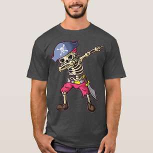 Dabbing Skeleton Pirate Halloween Jungs Jolly T-Shirt