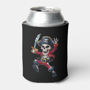 Dabbing Skeleton Pirate Halloween Kids Piratenflag Dosenkühler