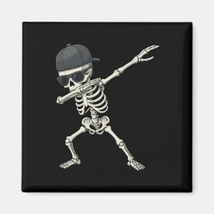 Dabbing Skeleton Pirate Halloween Kids Piratenflag Magnet