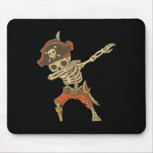 Dabbing Skeleton Pirate Halloween Kids Piratenflag Mousepad