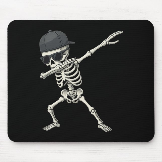 Dabbing Skeleton Pirate Halloween Kids Piratenflag Mousepad (Vorne)