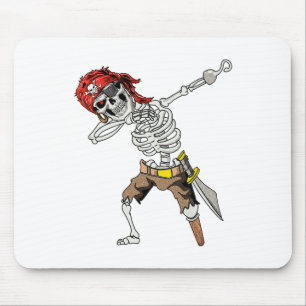 Dabbing Skeleton Pirate Halloween Kids Piratenflag Mousepad