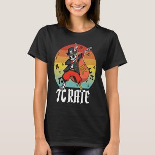 Dabbing Skeleton Pirate Math Pi Rate Pi Tag 3 14 T-Shirt
