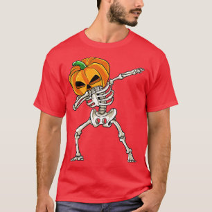 Dabbing Skeleton Pumpkin Dance Pumpkin Dab Hallow T-Shirt