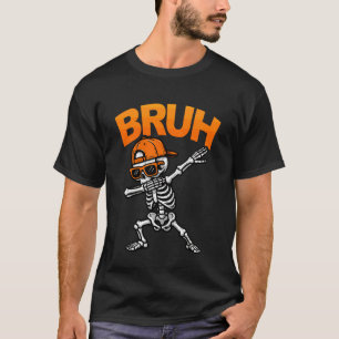 Dabbing-Skelett Bruh Halloween-Dab-Süßes-oder-Saur T-Shirt