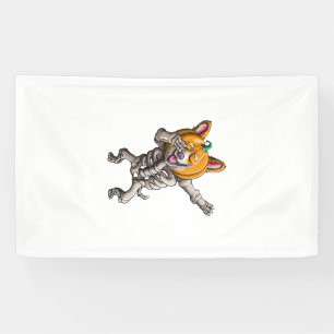 Dabbing-Skelett-Corgi-Süßer-Halloween-Corgi-Lustig Banner