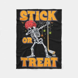 Dabbing-Skelett-Eishockeyspieler-Halloween-Kostüm Fleecedecke