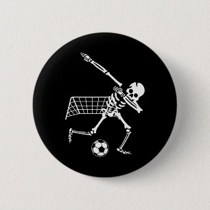 Dabbing-Skelett-Fußball-Humor-Lustiges-Halloween-G Button