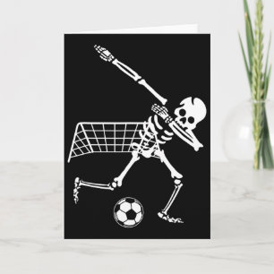 Dabbing-Skelett-Fußball-Humor-Lustiges-Halloween-G Karte