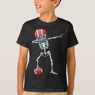 Dabbing-Skelett-Fußballspieler-Jungen-Männer-Sport T-Shirt