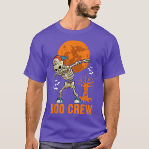 Dabbing Skelett, Halloween, Orange Moon, Boo-Crew T-Shirt