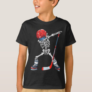 Dabbing-Skelett-Hockey-Halloween-Kostüm Dab-Kinder T-Shirt