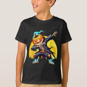 Dabbing-Skelett Kopfloser Kürbis Dab-Tanz Jungen H T-Shirt