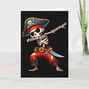 Dabbing-Skelett-Pirat-Halloween-Kinder-Pirat  Karte