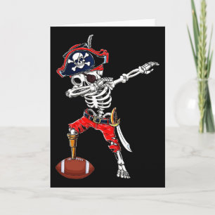 Dabbing-Skelett-Pirat und Fuß-Ll-Halloween-Costüm Karte