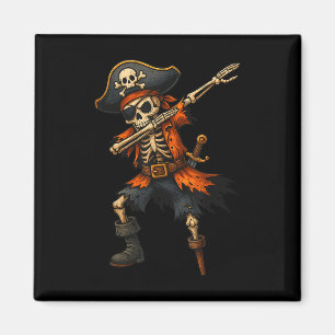 Dabbing-Skelett-Piraten-Halloween-Kinderkostüm Magnet