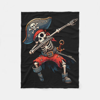Dabbing-Skelett-Piraten-Kinder Fleecedecke